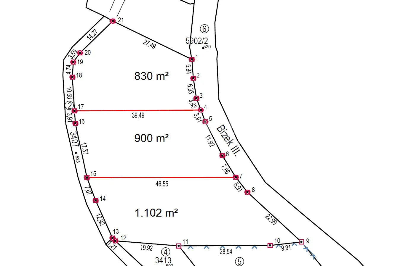 građevinsko zemljište iii bizek 1.102 m² - slika 5