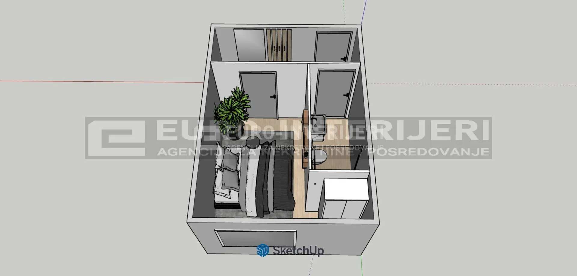 zagreb, borongaj, vidrićeva ulica, jednosoban stan 35 m² - slika 6