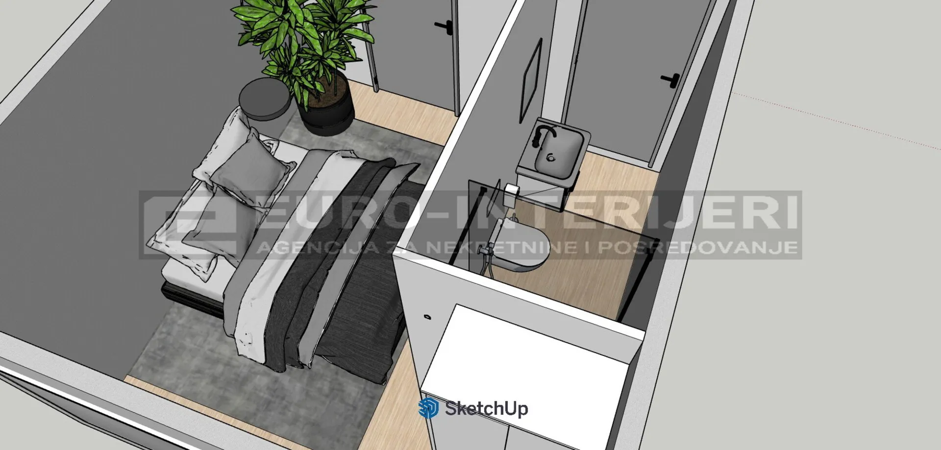 zagreb, borongaj, vidrićeva ulica, jednosoban stan 35 m² - slika 5