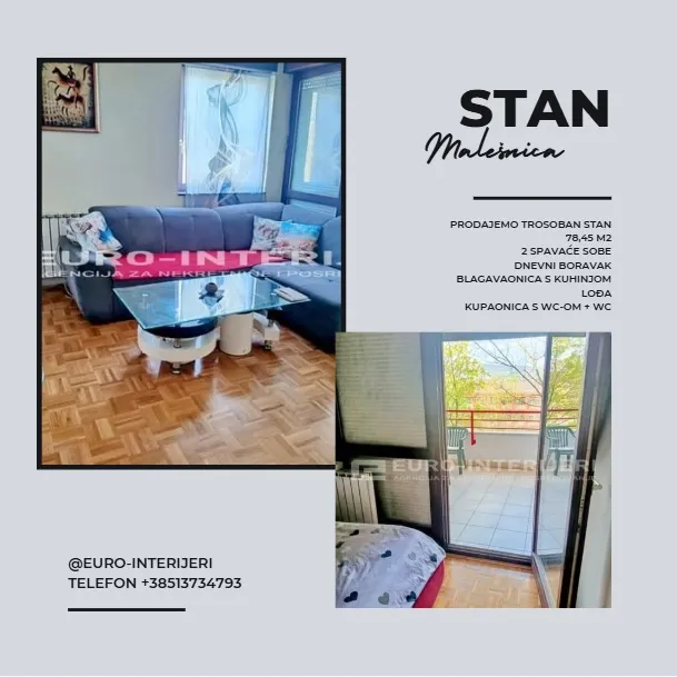 malešnica, marina tartaglie 78,45 m² bez provizije - slika 1