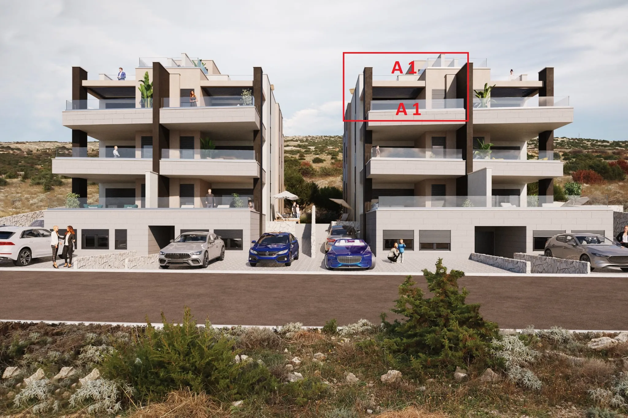 šimuni: novogradnja, penthouse, neto 100.69 m2, bruto 168,09 m2 - slika 11