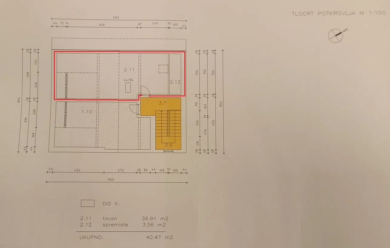 varaždin: prostran trosobni stan sa podrumom, tavanom i garažom, ukupno 154,22 m2 - slika 26