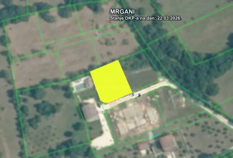 Istra - Kanfanar: atraktivno građevinsko zemljište površine 904 m2 - Mrgani, Kanfanar