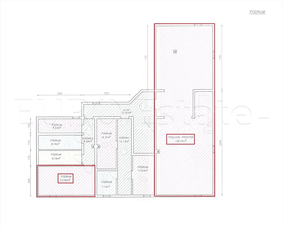 ludbreg: poslovni prostor, ulični lokal, 245 m2, samo 735 eur-a / m2 - slika 13