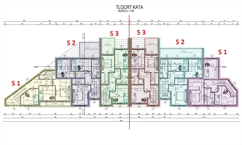 sračinec: dvoetažni 4-sobni stan sa dvorištem i parkiralištem, sveukupne površine 253 m2, novogradnja - slika 29