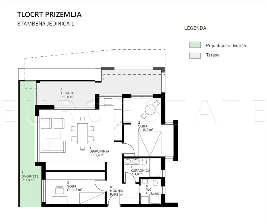 varaždin: novogradnja – moderni stan sa vrtom, parkingom i terasom, ukupno 117.90 m2 - slika 12