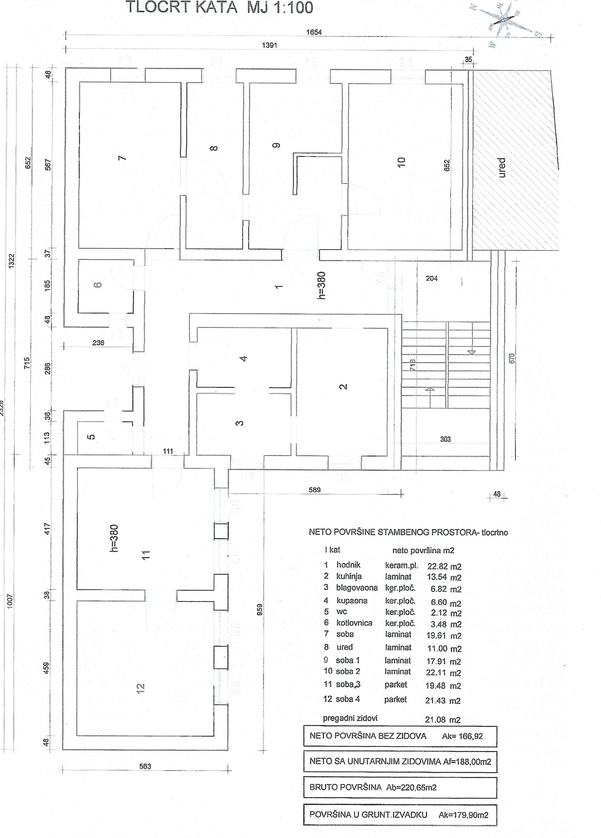 varaždin-gradska jezgra: 5-sobni stan od 180 m2, 1111 eur/m2 - slika 18
