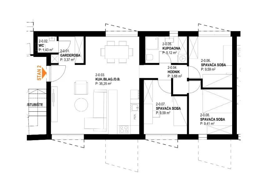 ludbreg: ekskluzivna novogradnja u samom centru, prizemlje nkp 79.02 m2 - slika 6
