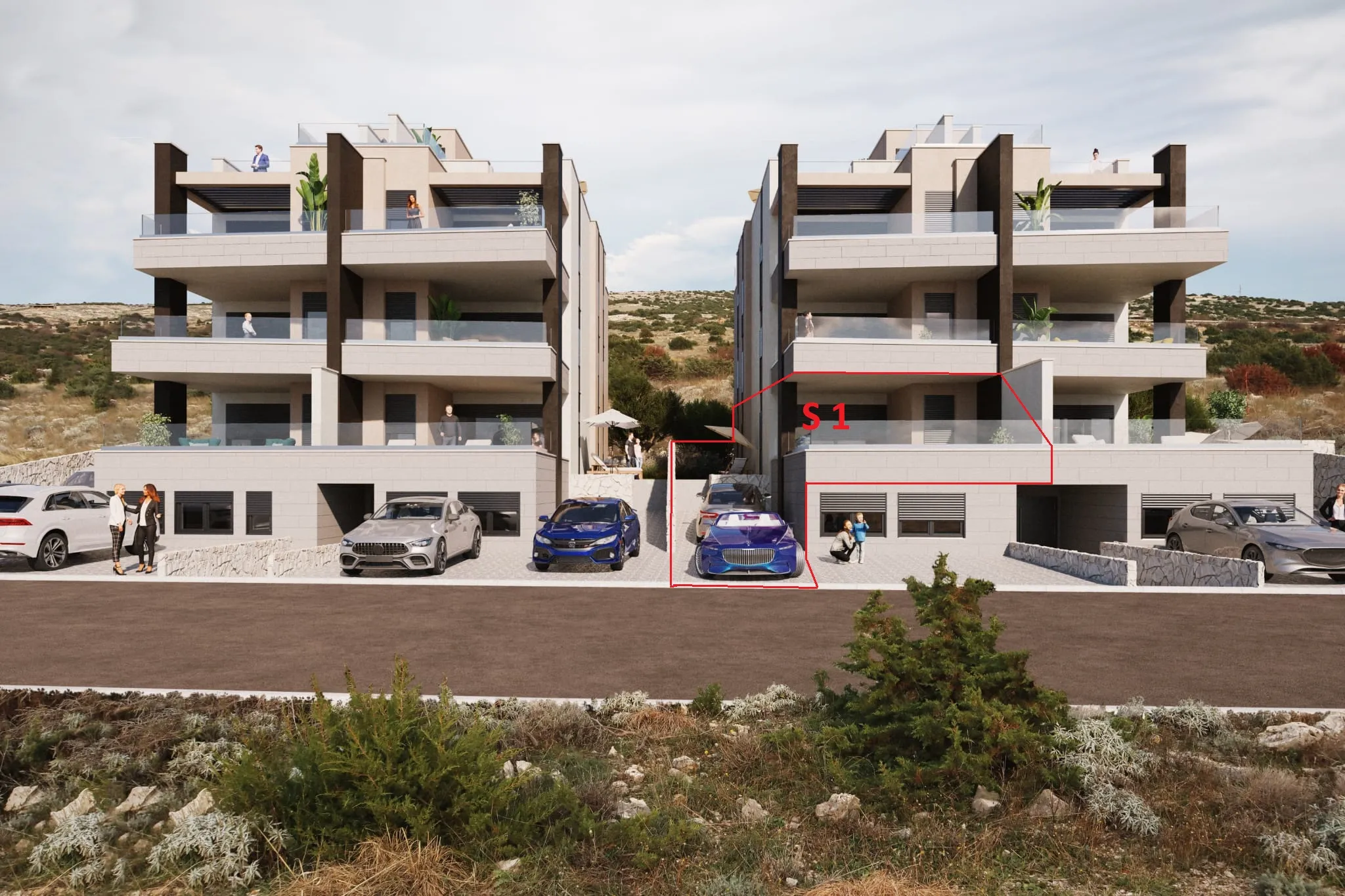 šimuni: nov, 3-sobni stan, prizemlje, neto 107,55 m2, bruto 214,77 m2 - slika 5
