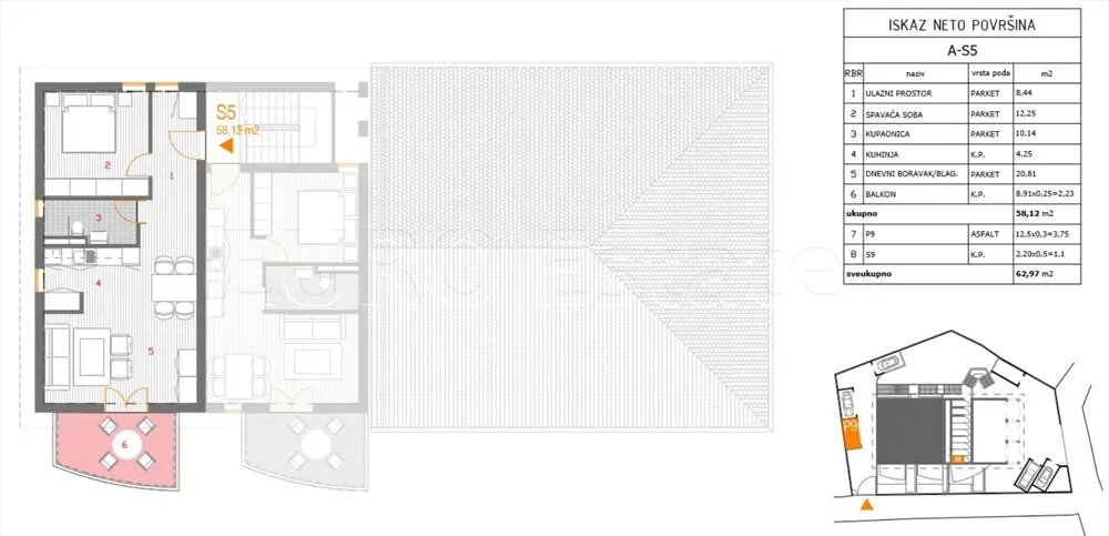 primošten-dolac: novogradnja, 2-sobni apartman, 62.97 m2,130 metara od mora - slika 37