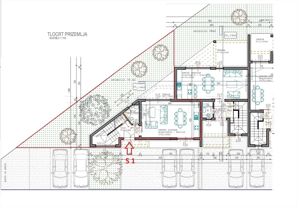sračinec: dvoetažni 4-sobni stan sa dvorištem i parkiralištem, sveukupne površine 253 m2, novogradnja - slika 26