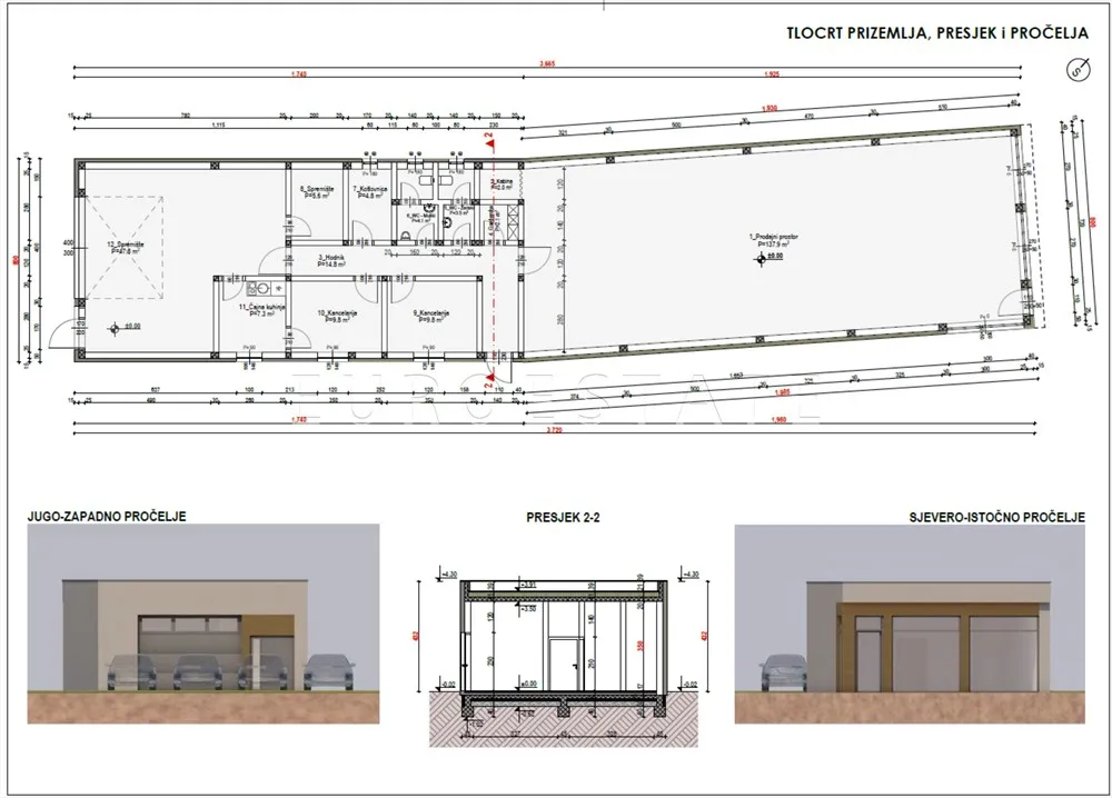 sračinec: građevinsko zemljište površine 1405 m2 sa priključcima i projektom - slika 3