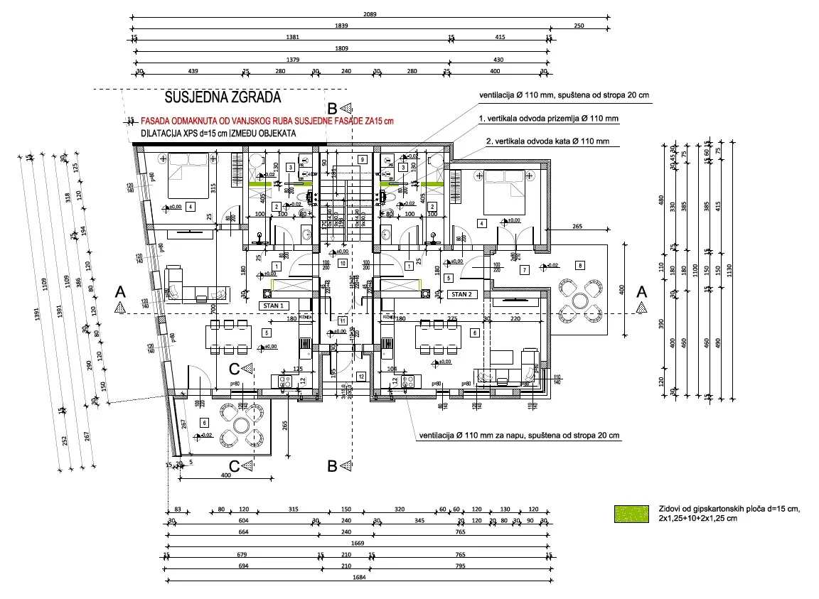 varaždin - okolica: roh bau projekt stambene zgrade - slika 10