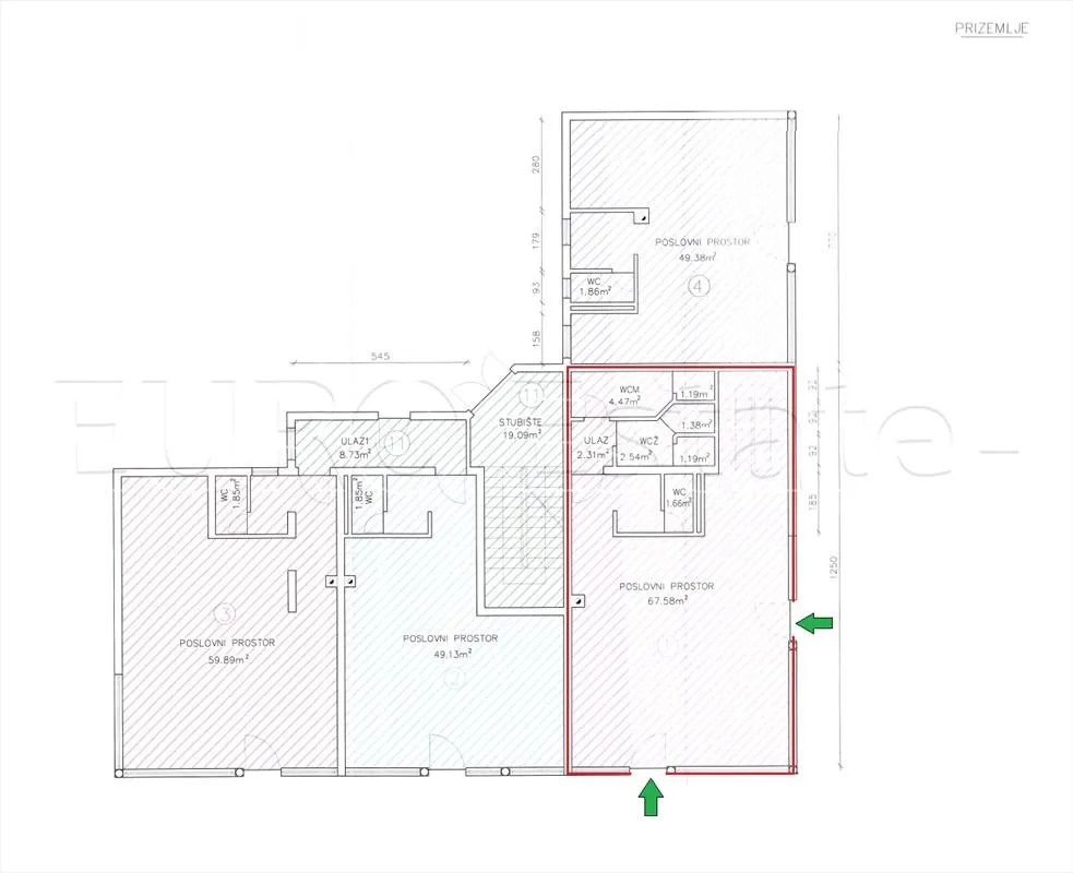 ludbreg: poslovni prostor, ulični lokal, 245 m2, samo 735 eur-a / m2 - slika 14