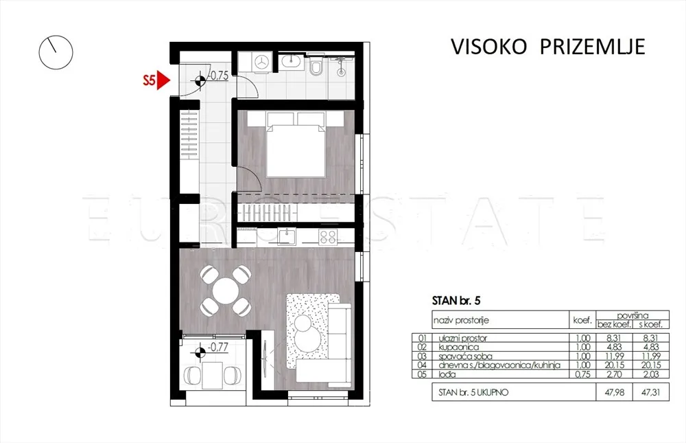 ludbreg: novogradnja, 2-sobni stan, 49.11 m2, visoko prizemlje - slika 12