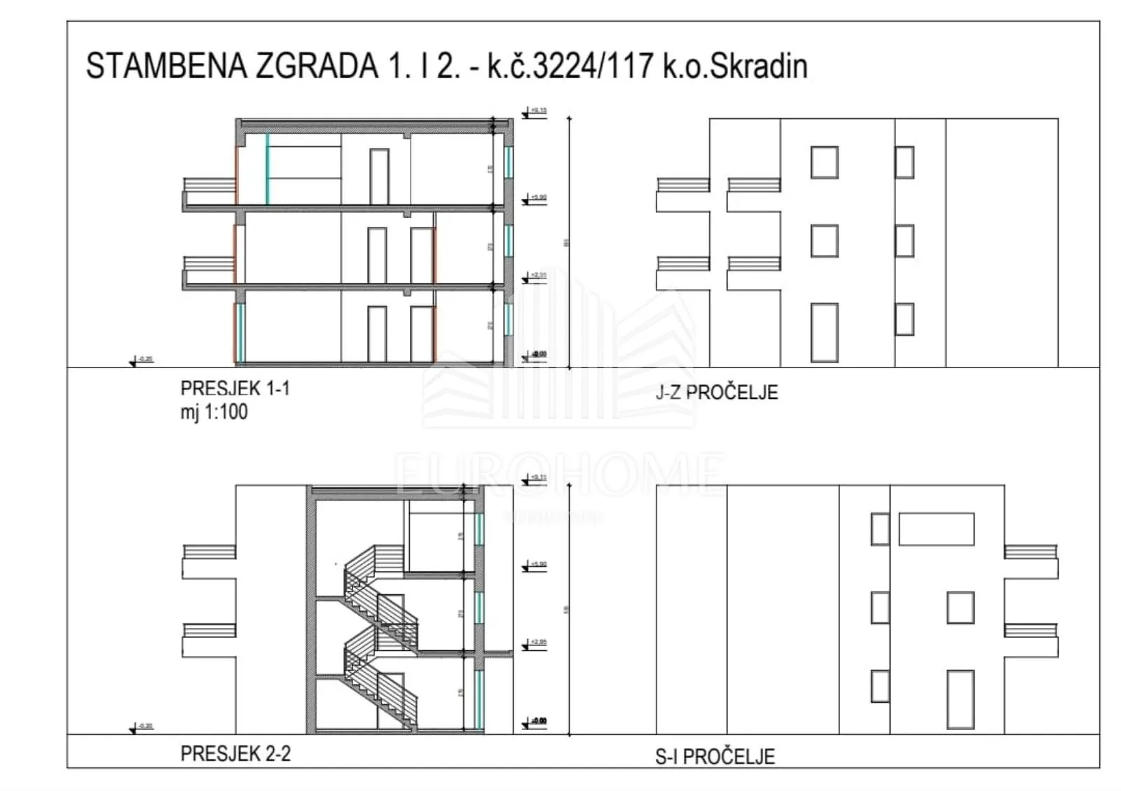 projekt skradin, 4 objekta s 5 apartmana pored krke - slika 21