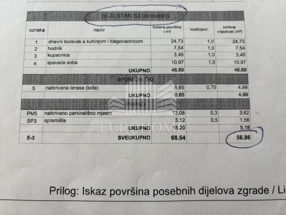 črnomerec- stan u novijoj gradnji s parkingom i lođom - slika 14
