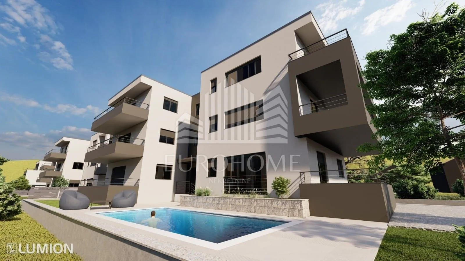 projekt skradin, 4 objekta s 5 apartmana pored krke - slika 7