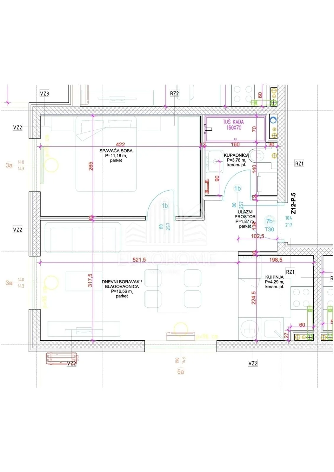 zadar, centar, dugoročni najam modernog stana, 40m2 - slika 2