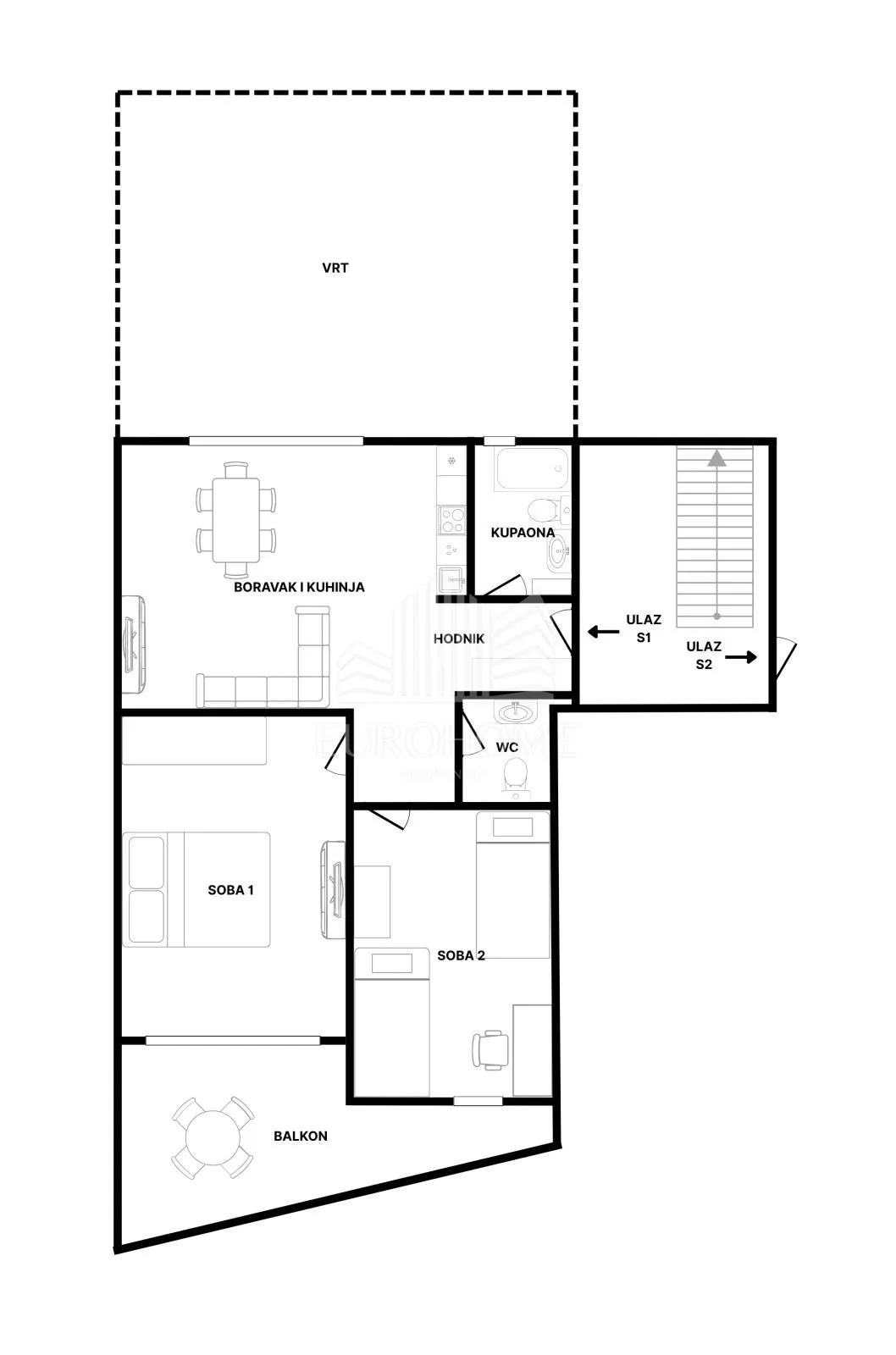 stan u luksuznoj urbanoj vili – gračani, 84 m², balkon i pogled na zelenilo - slika 9