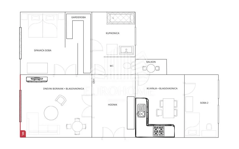 širi centar, ilica, sv.duh, renoviran trosoban stan, 88 m2 - slika 21