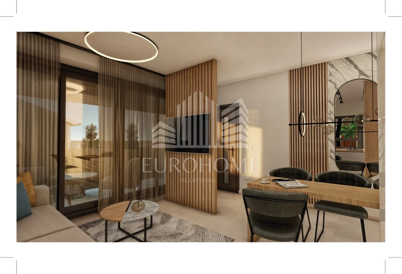 trosoban stan s vrtom u novogradnji - vir, 49.48 m², 450 m od plaže - slika 11