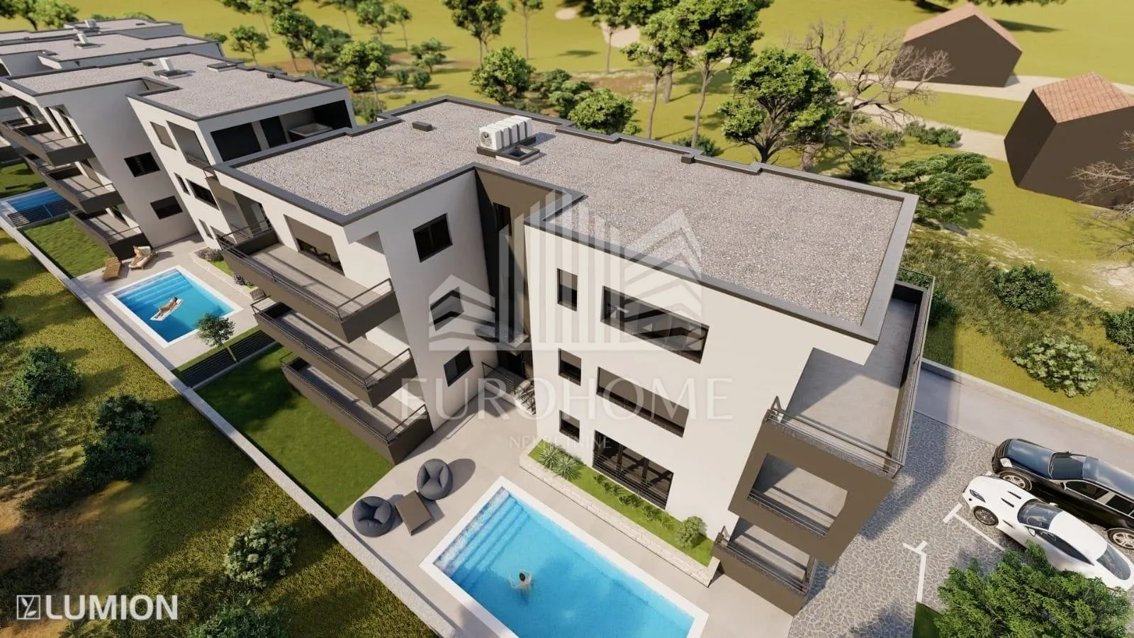 projekt skradin, 4 objekta s 5 apartmana pored krke - slika 4