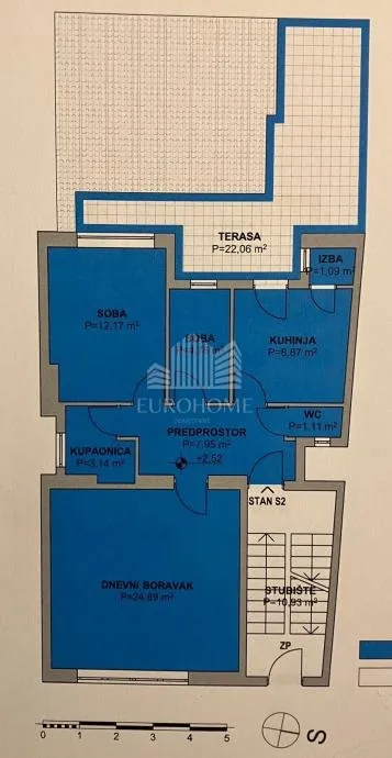 2,900€/m2 .. 3s stan za adaptaciju 86m2 sa terasom - trešnjevka - - slika 12
