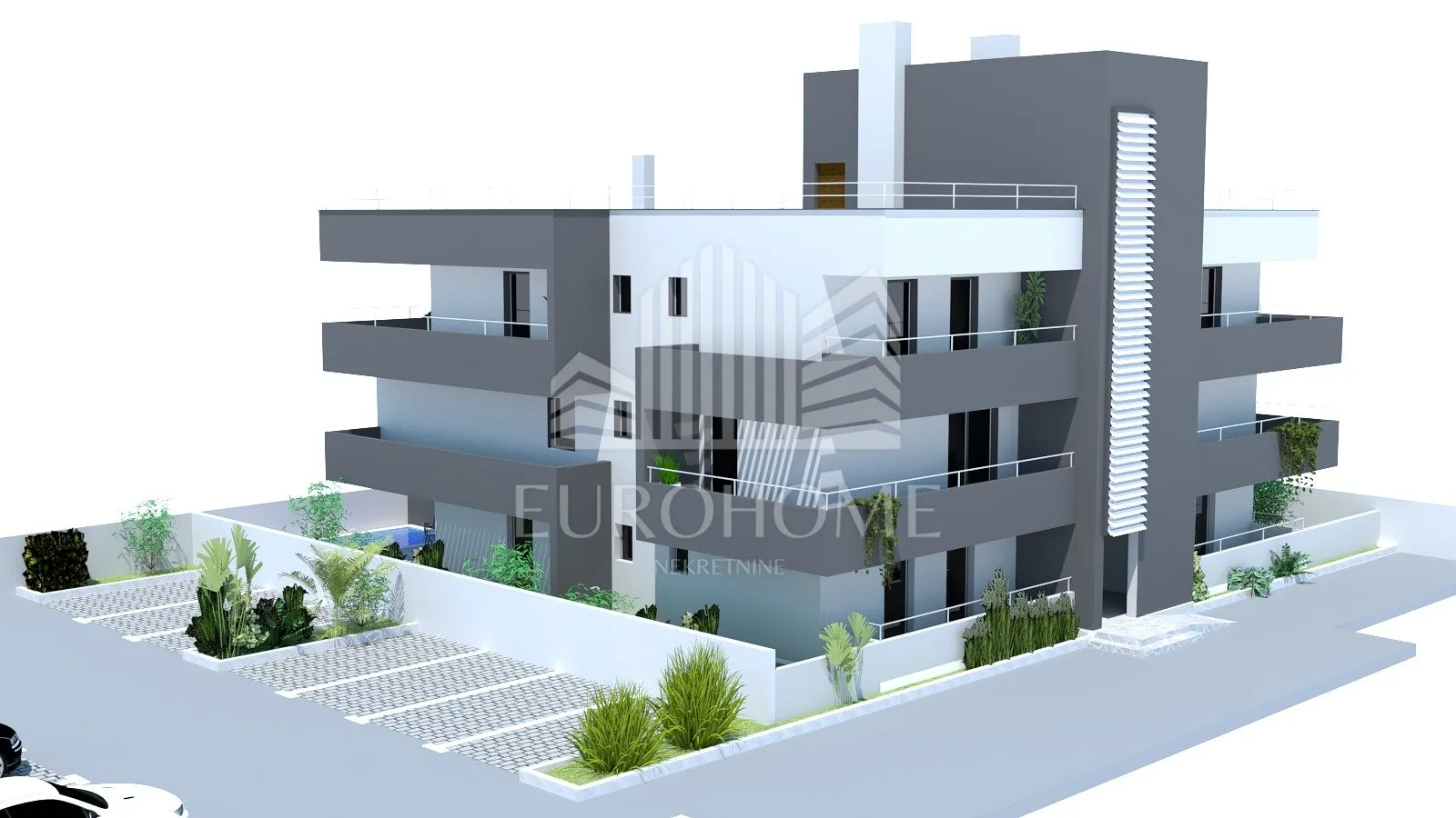 nin,novogradnja, dvosoban stan s bazenom, 80 m od mora - slika 9