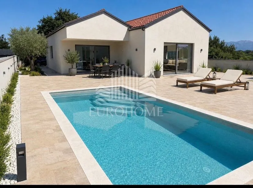 zadar, moderna vila s bazenom, crno | novogradnja 2026 - slika 2