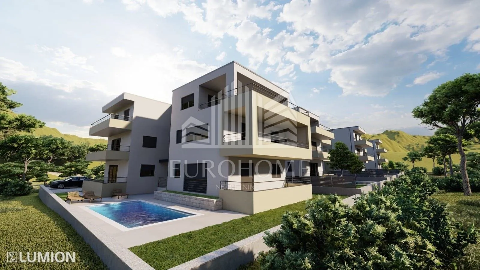 projekt skradin, 4 objekta s 5 apartmana pored krke - slika 5