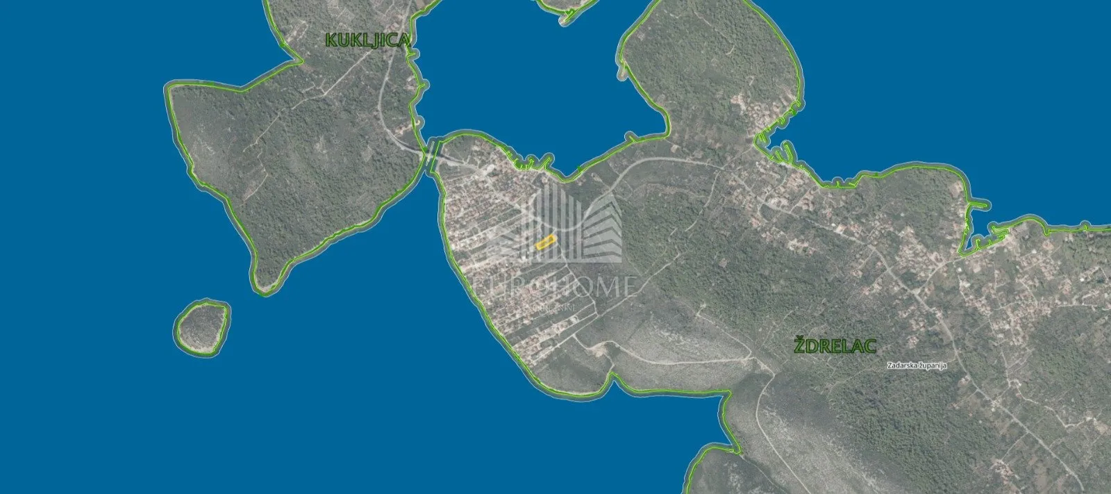 Otok Pašman građevinsko zemljište 350 metara od mora - Ždrelac, Pašman