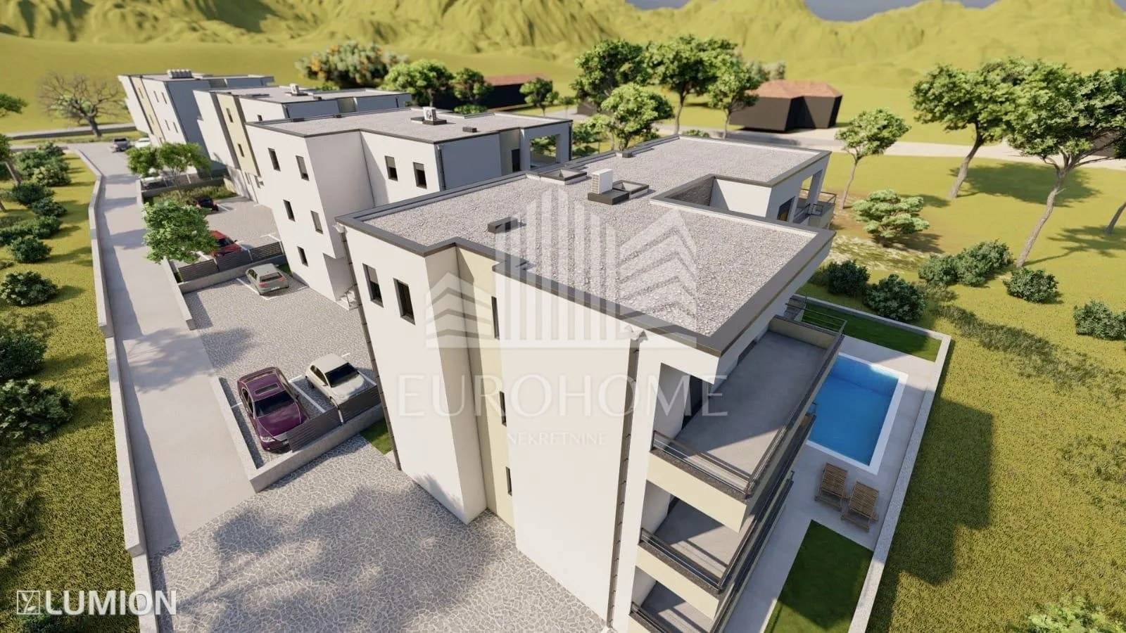 projekt skradin, 4 objekta s 5 apartmana pored krke - slika 9