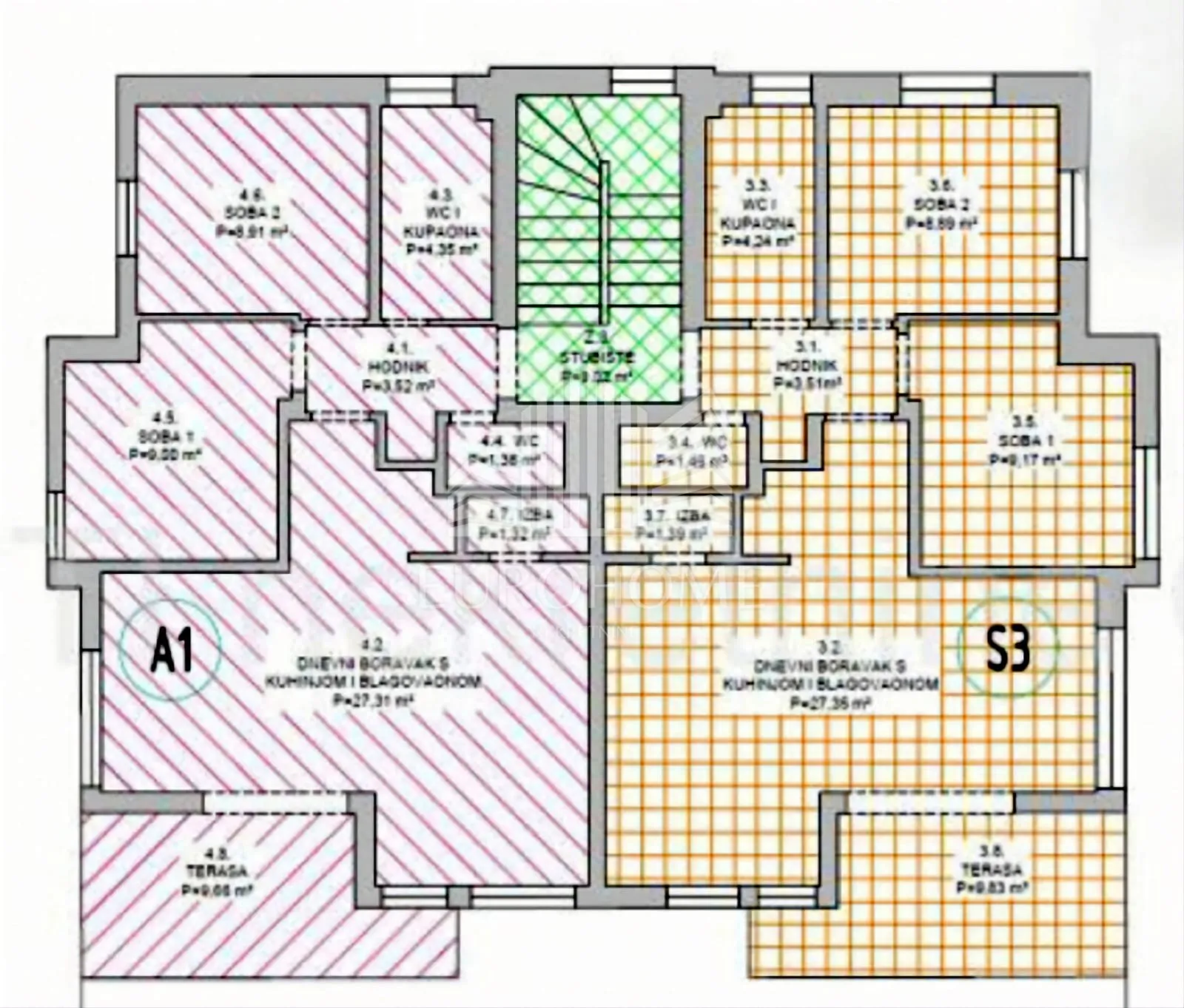 novalja, novogradnja, 3-sobni stan, 66,30m2+2 parkinga - slika 16
