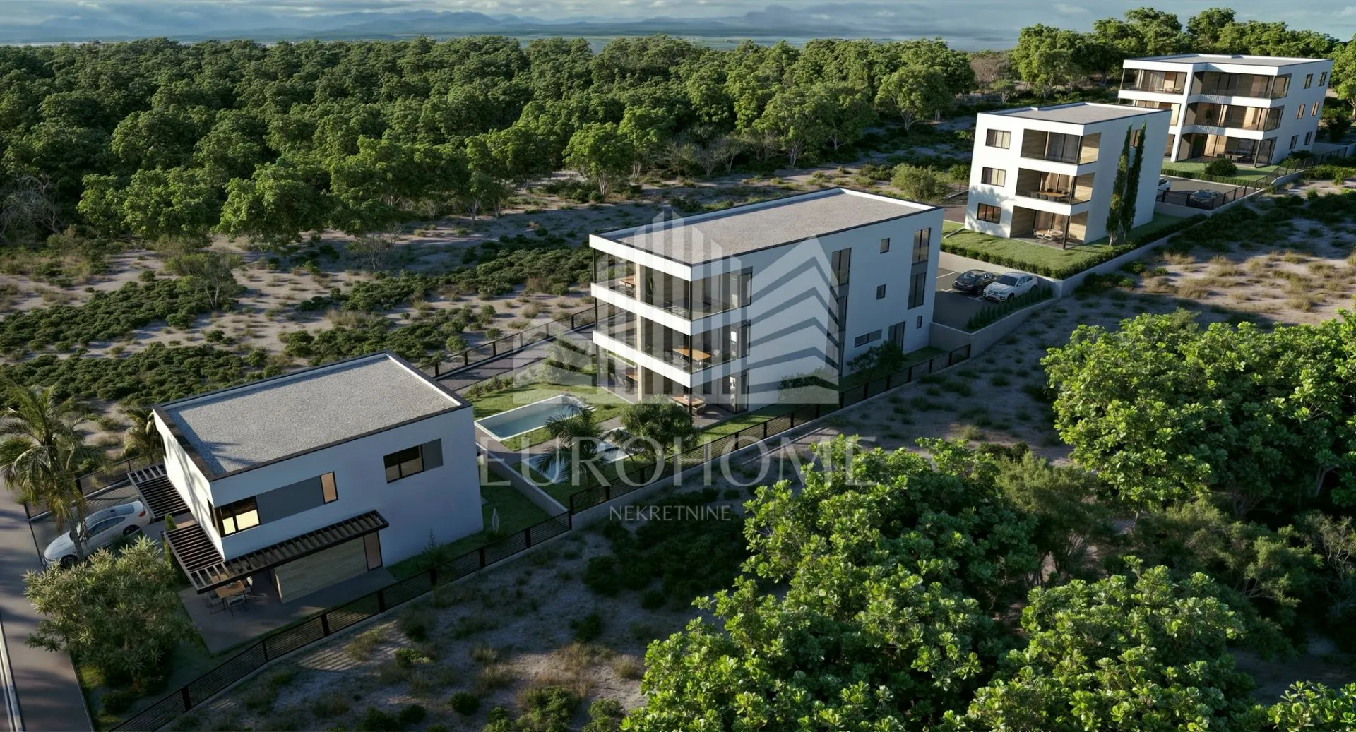 mandre, pag, luxury estate, semi detached villa, sea view - slika 4