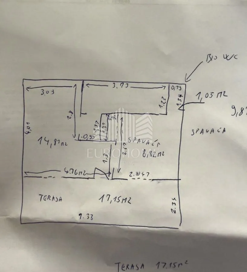 ika – 50 m², 80 m od mora + terasa i parking - slika 19