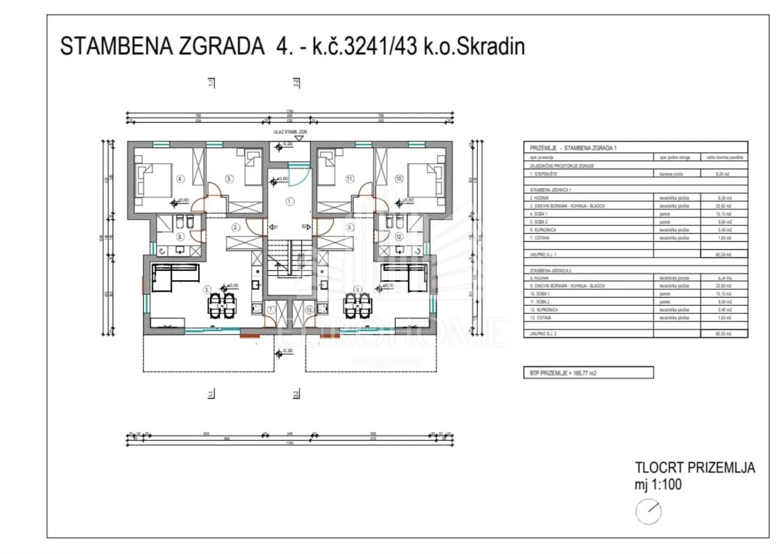 projekt skradin, 4 objekta s 5 apartmana pored krke - slika 24