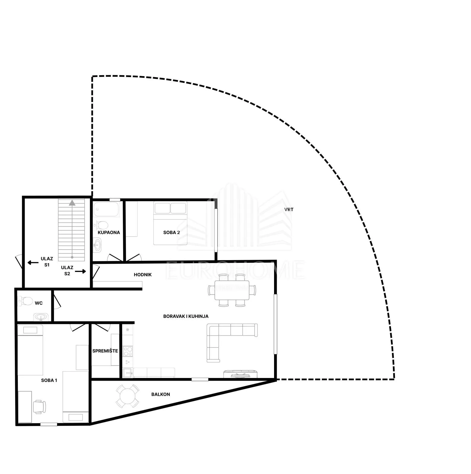 stan u luksuznoj urbanoj vili – gračani, 102 m², balkon i pogled na zelenilo - slika 10