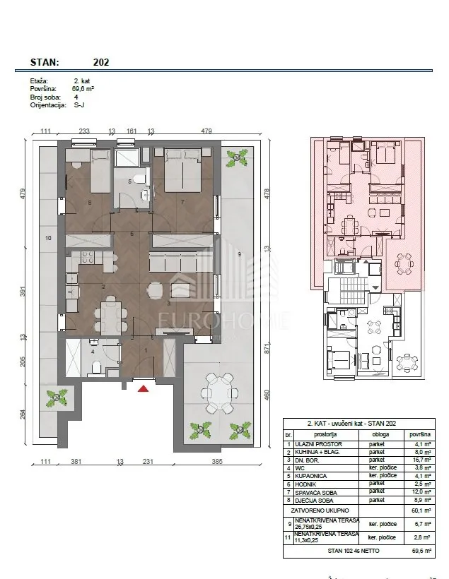 novogradnja novi zagreb - buzin - trosoban penthouse sa garažom - slika 5