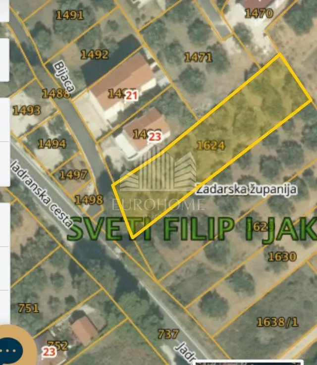 ZADAR, Građevinsko zemljište, Sveti Filip i Jakov, 1000 m2
