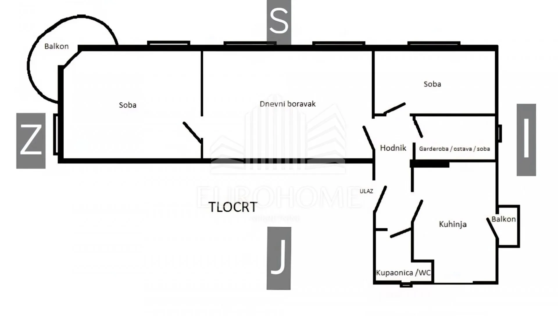 medvedgradska, trosoban stan s balkonom, 80 m2 - slika 12