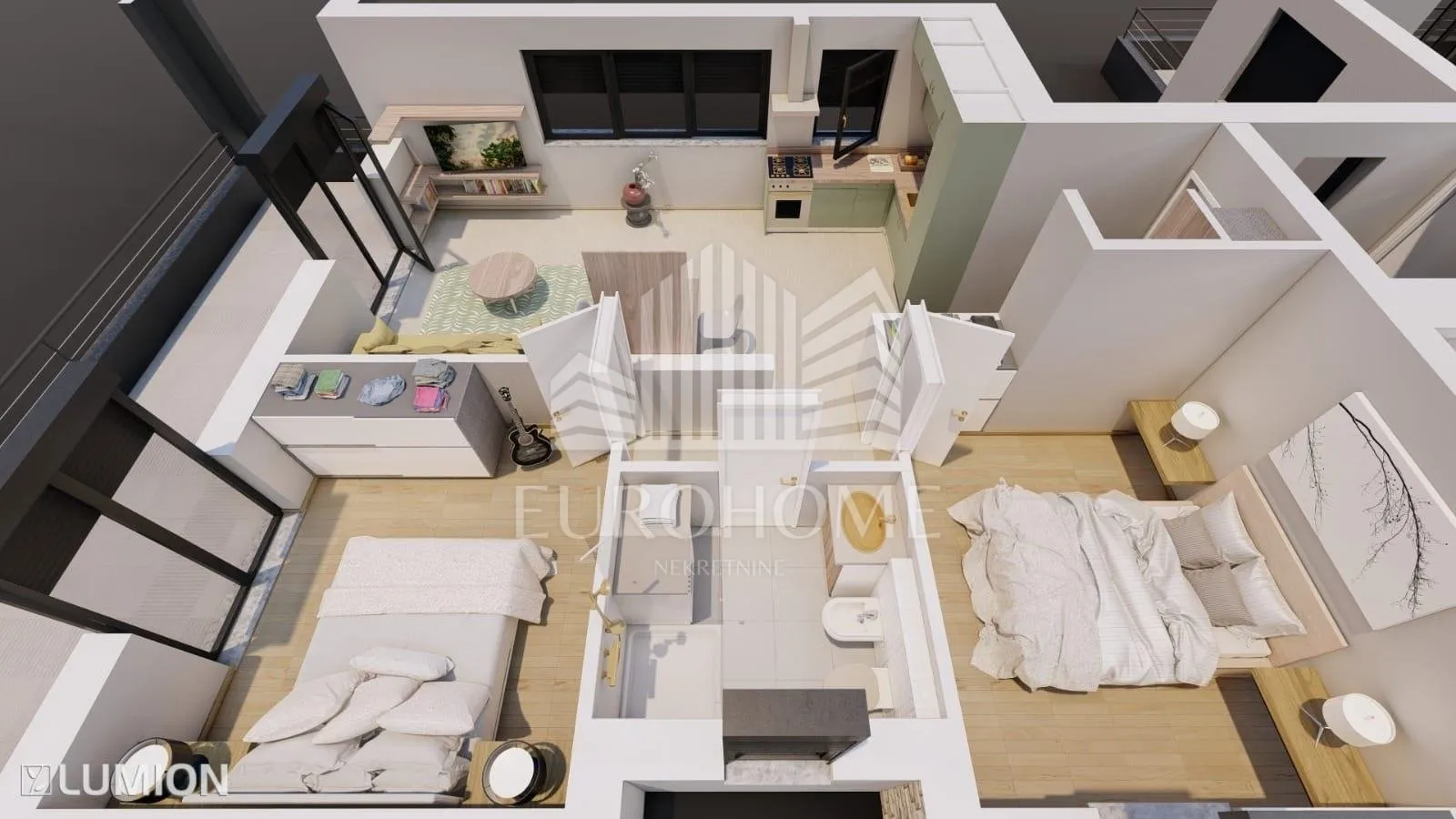 projekt skradin, 4 objekta s 5 apartmana pored krke - slika 18
