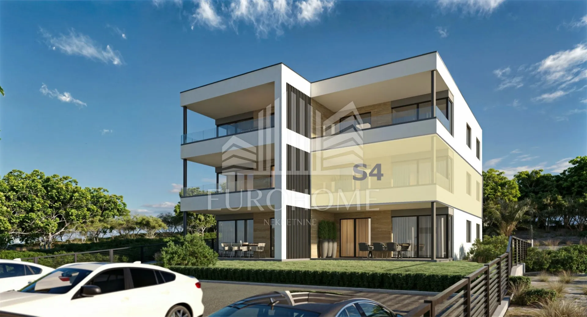 mandre, luxury apartment with sea view & balcony · s4 - slika 1