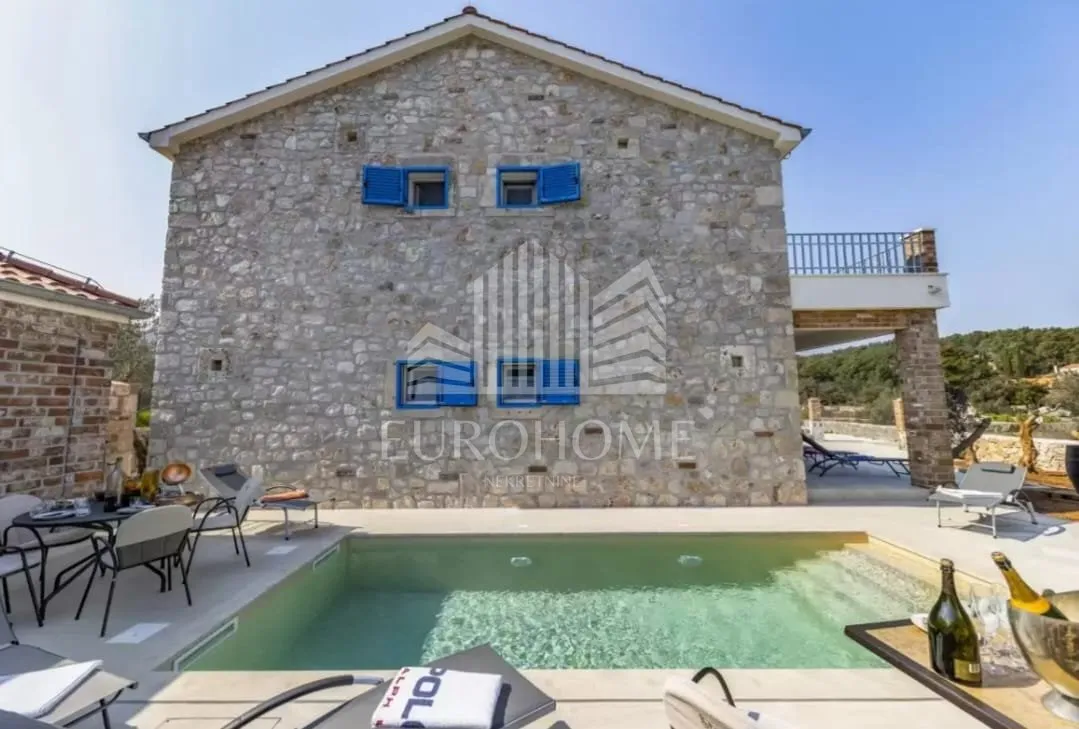 ždrelac, dalmatinska vila s bazenom, prvi red uz more - slika 30