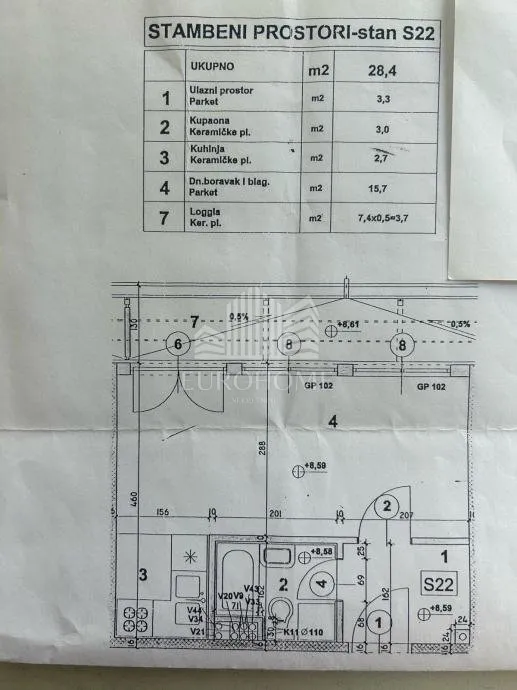 zagreb, vrbani – moderan stan 30 m² s lođom - slika 9