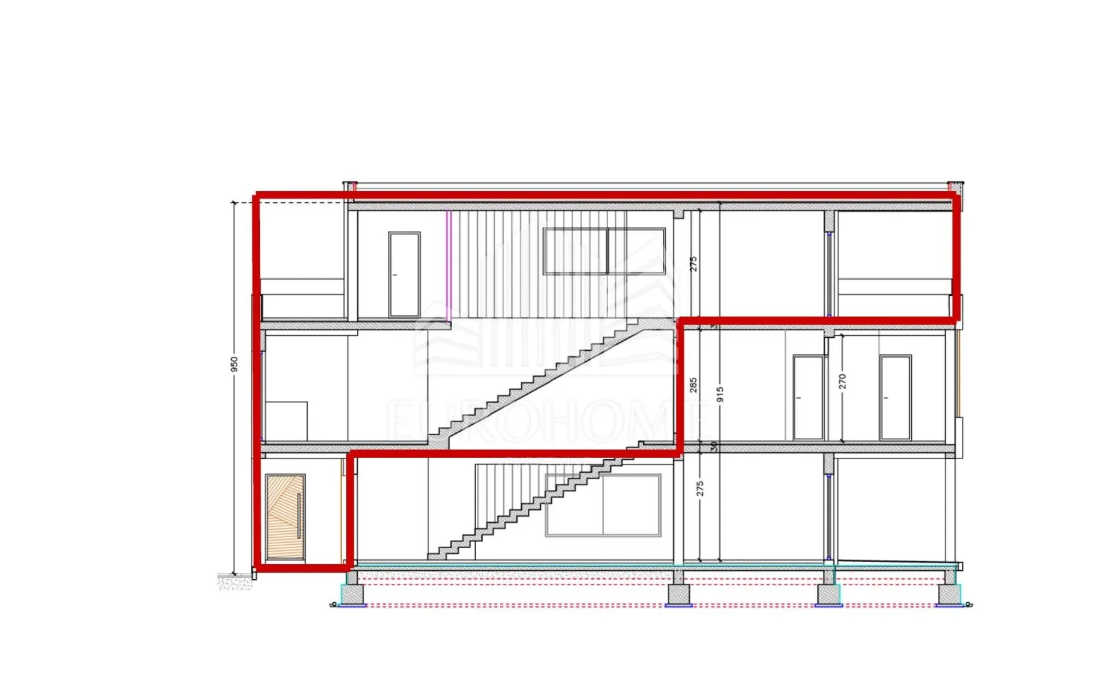 vodice- dvoetažni trosoban stan u novogradnji, 121.00 m2 - slika 26