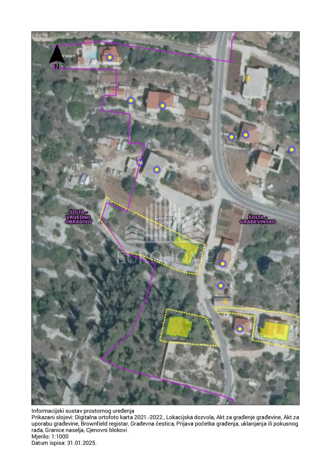 šolta, građevinsko zemljište1.482,00 m² s projektom i građevinskom dozvolom - slika 7