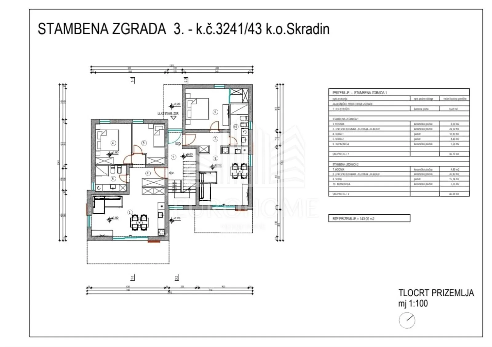 projekt skradin, 4 objekta s 5 apartmana pored krke - slika 29