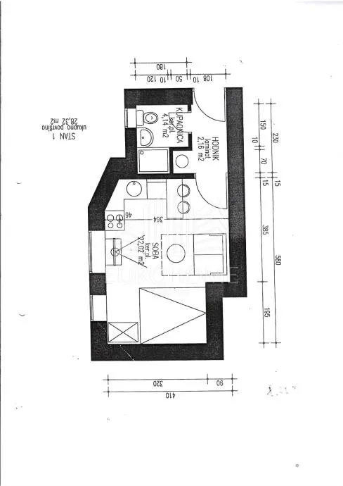 centar, dvoetažni stan 137m2, 3 apartmana - slika 21