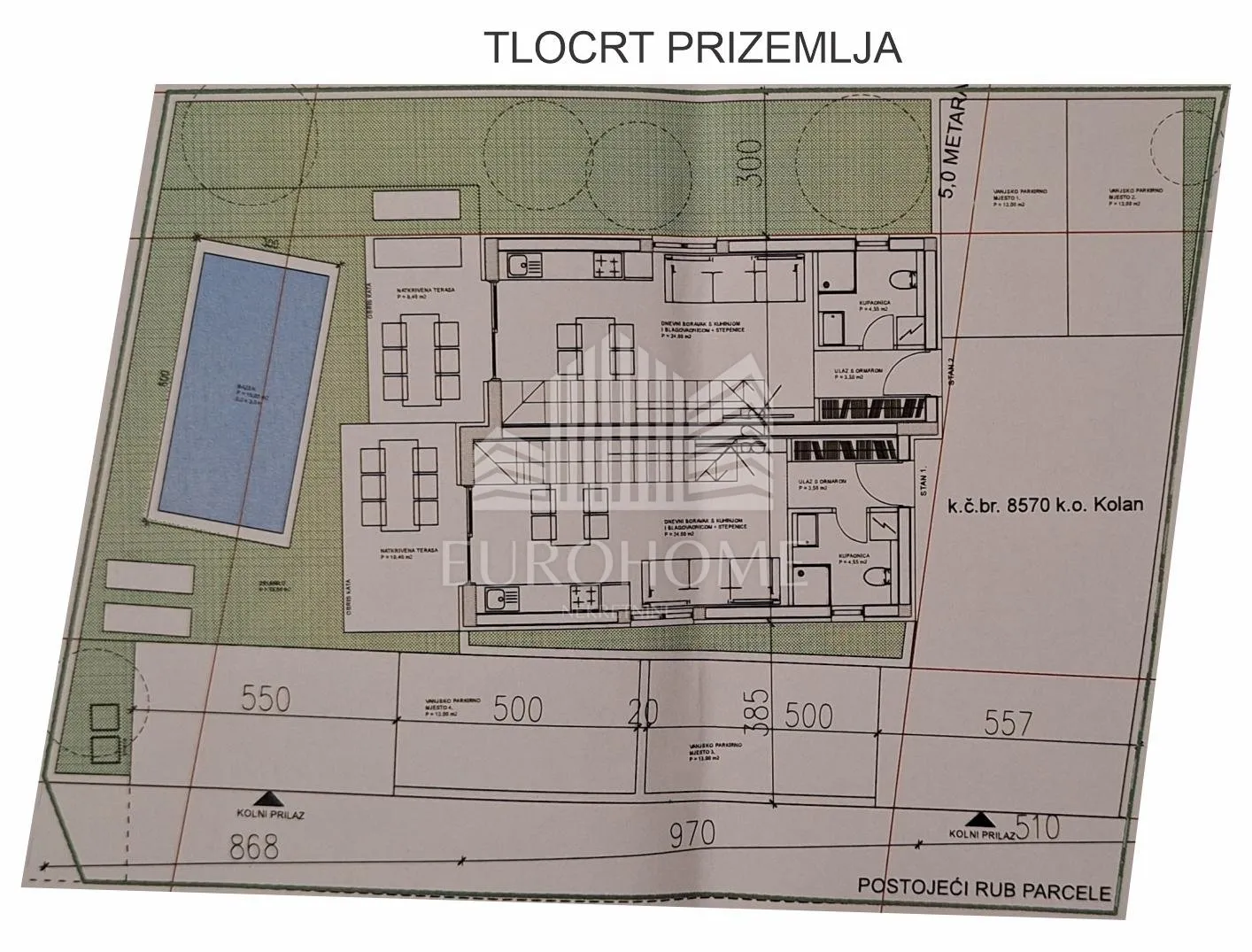 pag, kolan, građevinsko zemljište s građevinskom dozvolom - slika 9